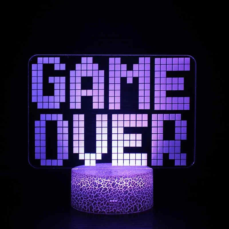 3D LED Lamp | Laser-Engraved Acrylic & 16 Colors