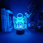 3D LED Lamp | Laser-Engraved Acrylic & 16 Colors
