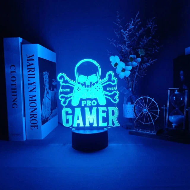 3D LED Lamp | Laser-Engraved Acrylic & 16 Colors