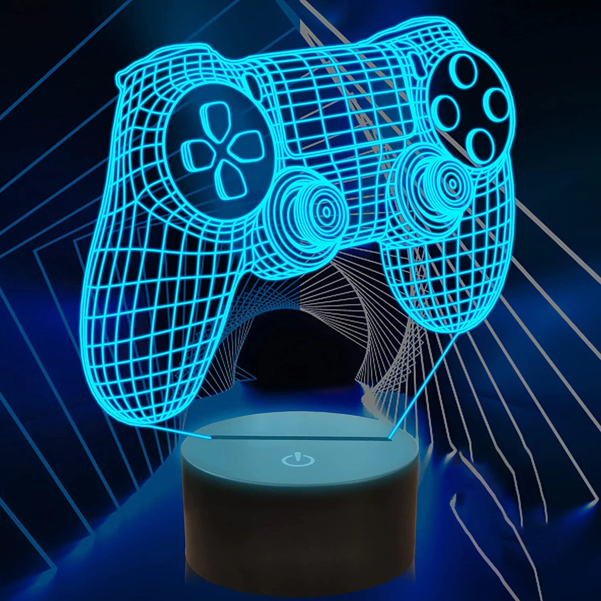 3D LED Lamp | Laser-Engraved Acrylic & 16 Colors