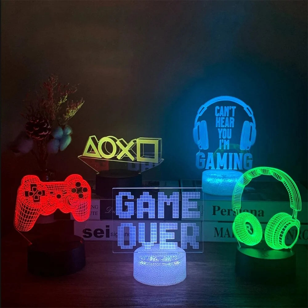 3D LED Lamp | Laser-Engraved Acrylic & Touch Remote Control