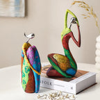 Abstract Sculpture | Handcrafted Multicolored Resin | Set of 3