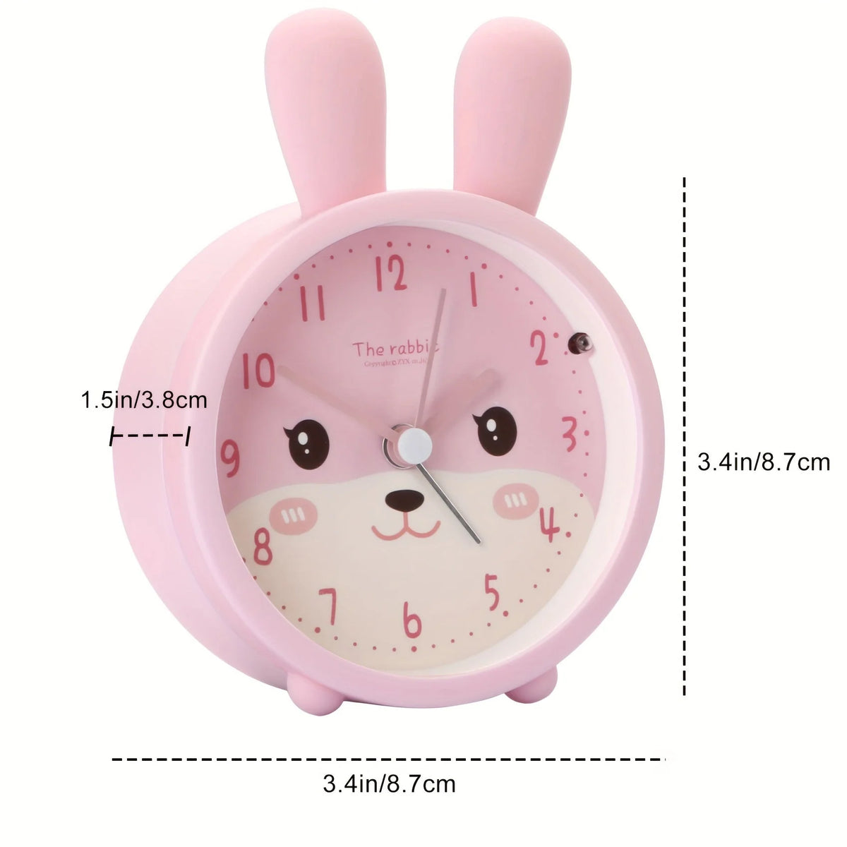 Alarm Clock | Silent Operation & Night Light | Cute Bunny Design