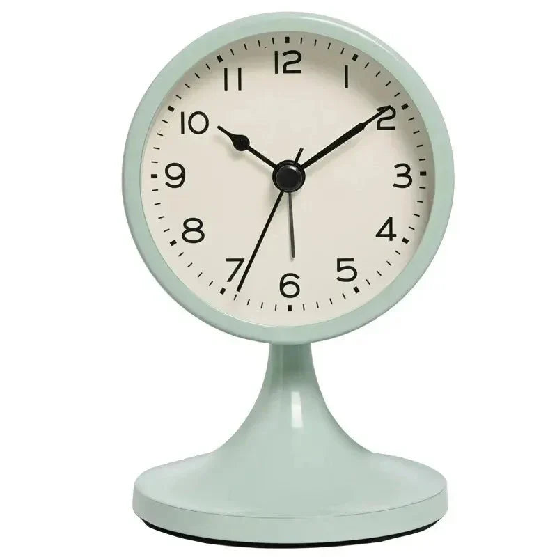 Alarm Clock | Vintage Metal Silent Quartz Movement