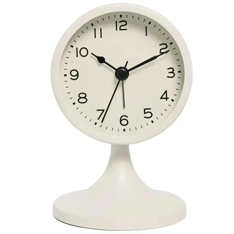 Alarm Clock | Vintage Metal Silent Quartz Movement