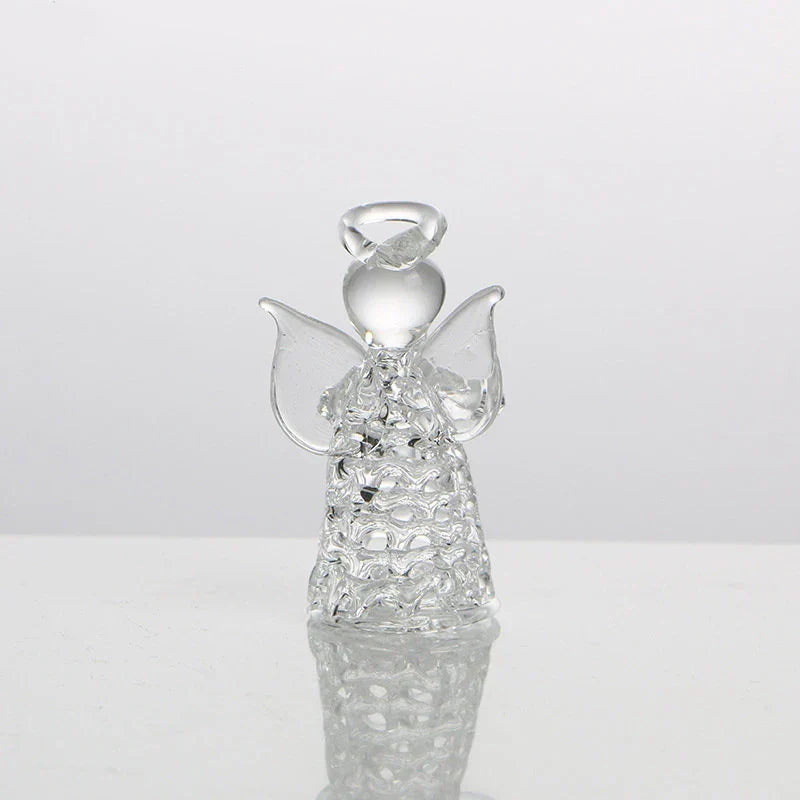 Angel Ornament | Crystal Clear Glass Mini | 4.7 cm Tall