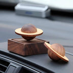 Aroma Diffuser | Carved Wood Jupiter Orbit | Waterless & Cordless | Magnetic Base