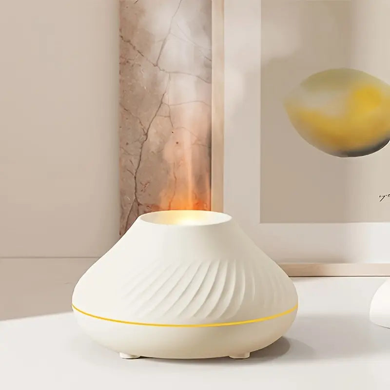 Aroma Diffuser | Soft Flame Nightlight & Ultra-Quiet Mist | 130 ml