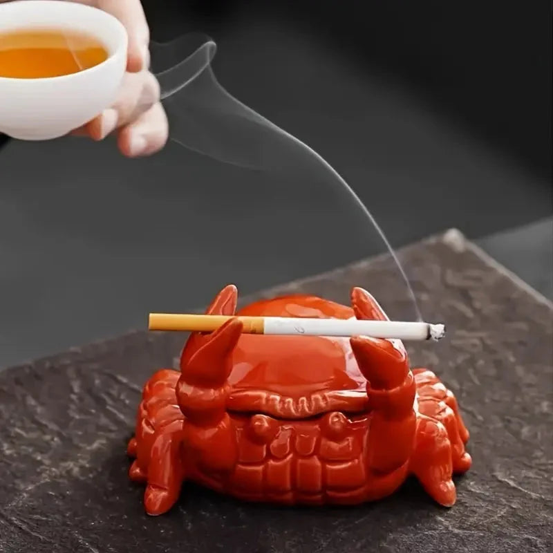 Ashtray | Crab-Shaped & Removable Lid
