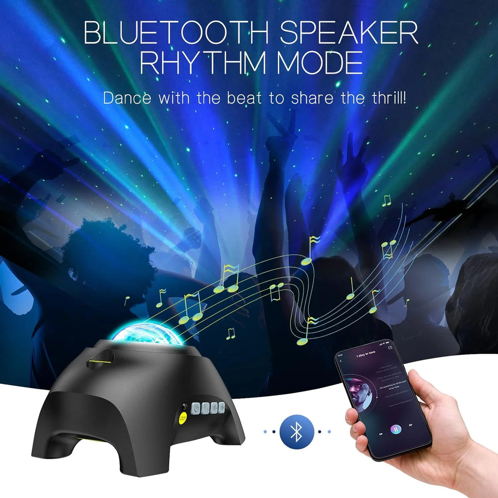 Aurora Projector | Northern Lights & Star Effects | Bluetooth Speaker