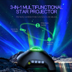 Aurora Projector | Northern Lights & Star Effects | Bluetooth Speaker