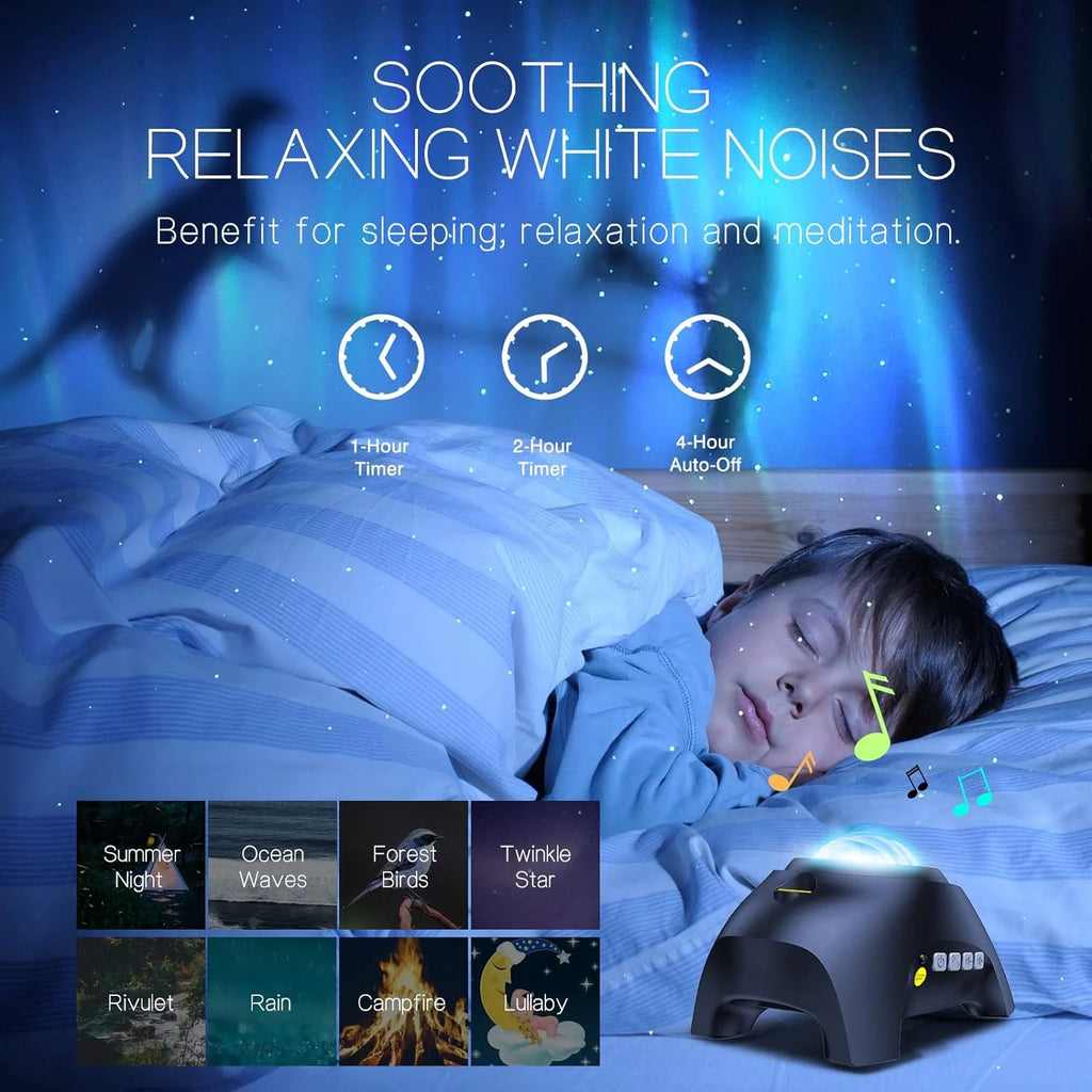 Aurora Projector | Northern Lights & Star Effects | Bluetooth Speaker