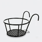 Balcony Pot Holder | Hook-On No-Drill & Open-Grid Drainage | Set of 3