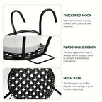 Balcony Pot Holder | Space-Saving Hook-On | Open Grid Drainage