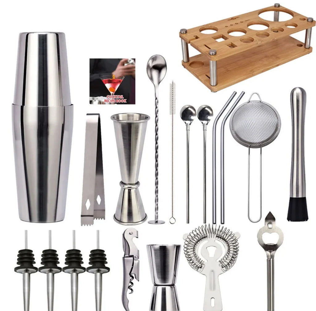 Bartender Set | Stainless Steel Cocktail Tools | Set of 23