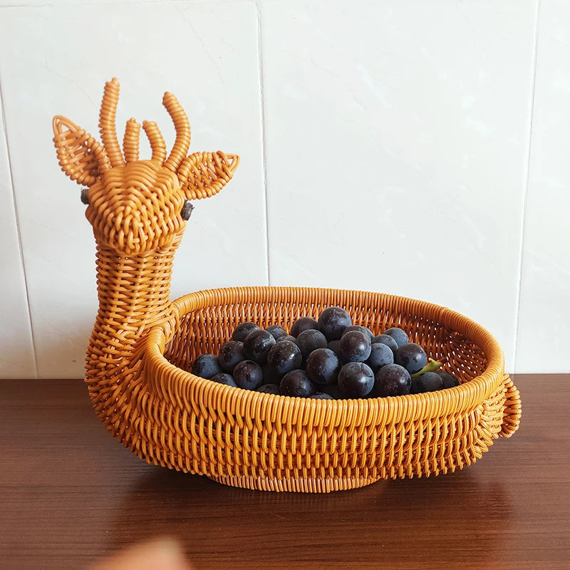 Basket | Duck-Shaped Woven | Decorative Storage