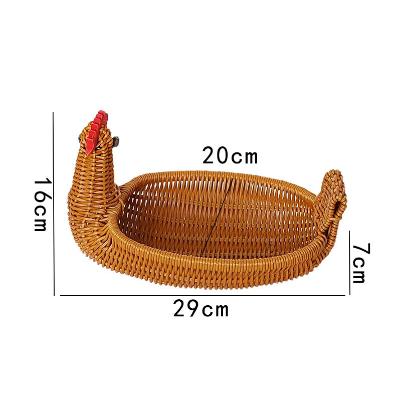 Basket | Duck-Shaped Woven | Decorative Storage