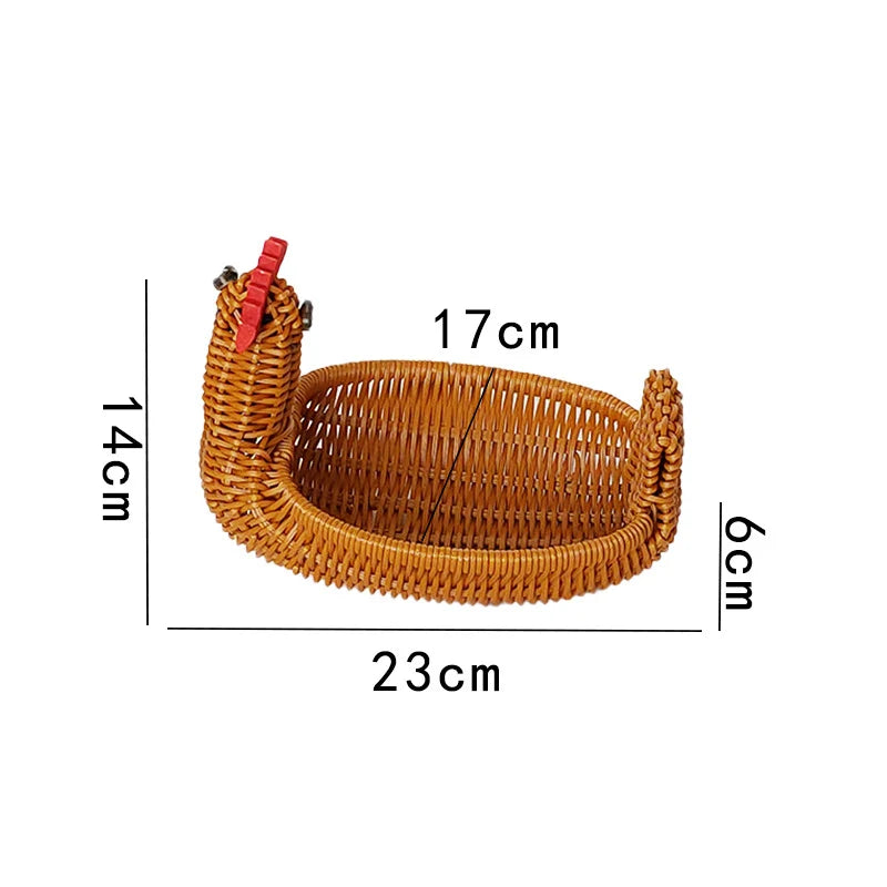 Basket | Duck-Shaped Woven | Decorative Storage