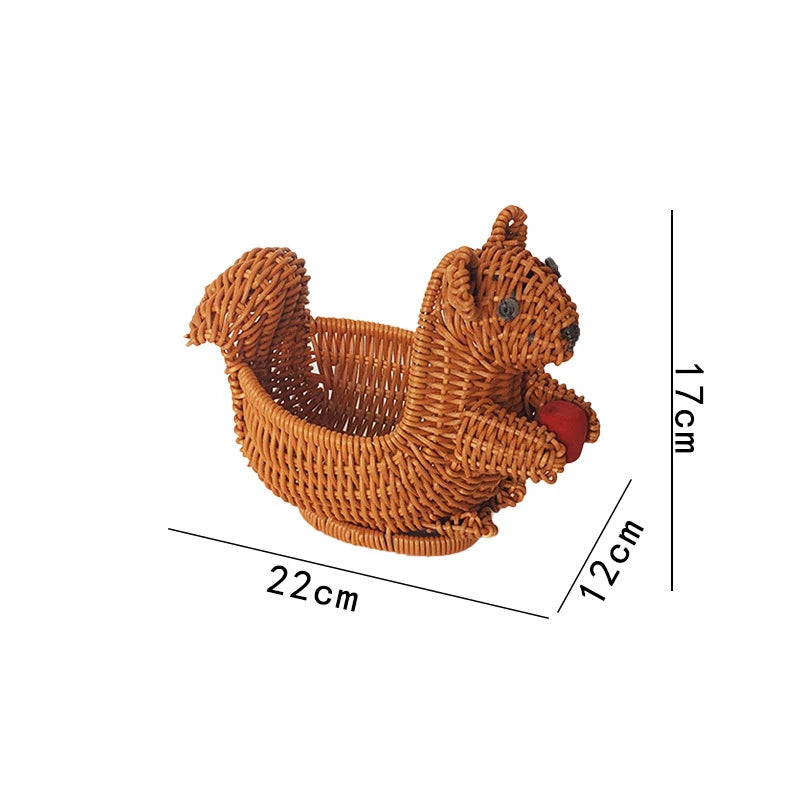 Basket | Duck-Shaped Woven | Decorative Storage