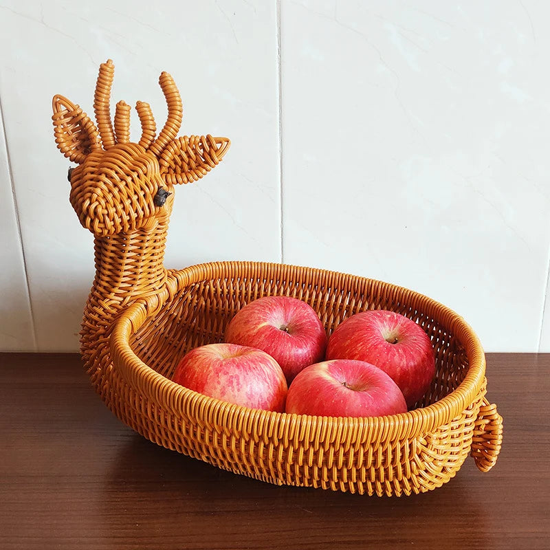 Basket | Duck-Shaped Woven | Decorative Storage