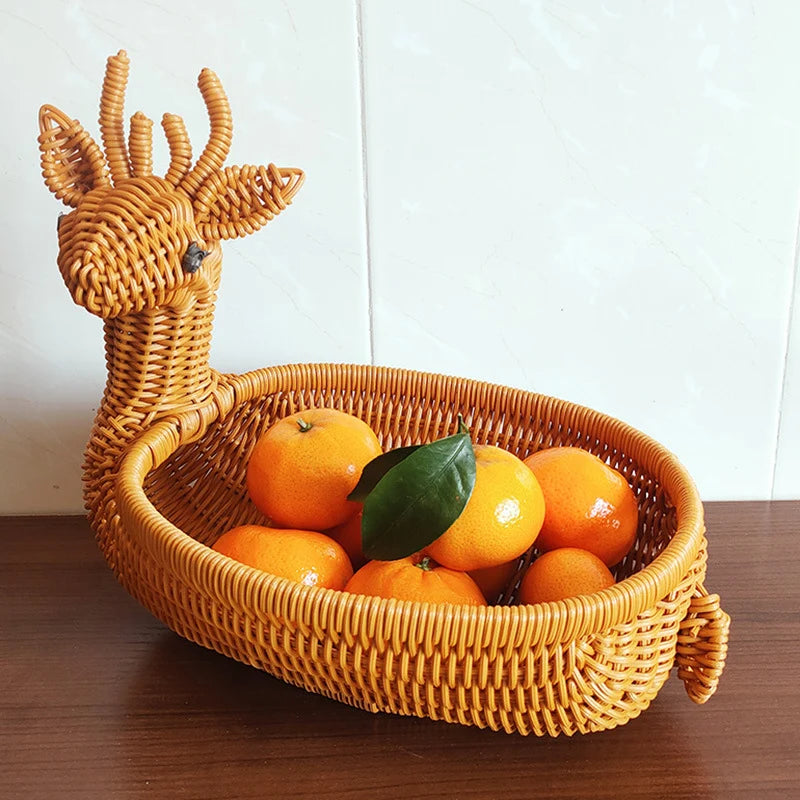 Basket | Duck-Shaped Woven | Decorative Storage