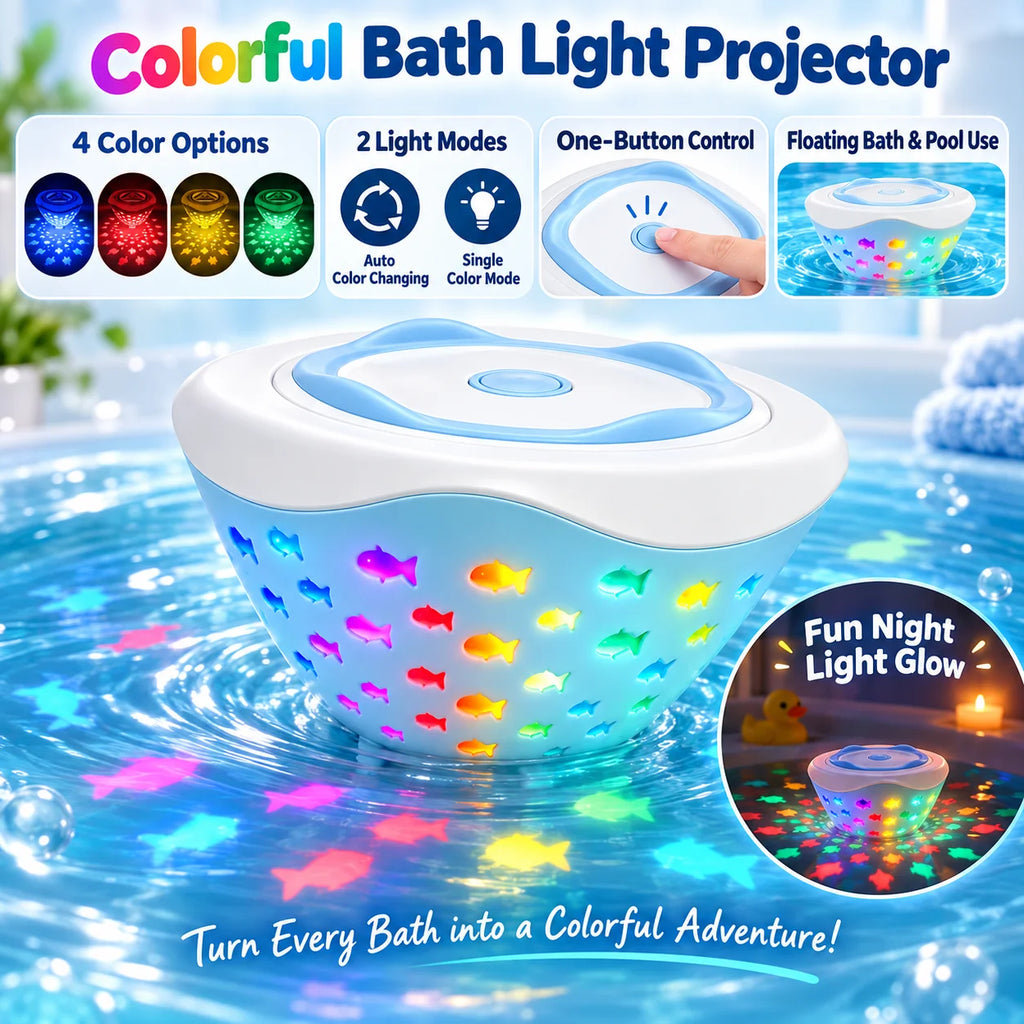 Bath Light Projector | Colorful Rotating Projections & Water-Safe | For Kids