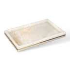 Bathroom Cup | Marble-Look Resin & Gold Accents