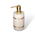 Bathroom Cup | Marble-Look Resin & Gold Accents