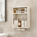 Bathroom Storage Shelf | No-Drill Adhesive Mount | Water-Resistant