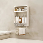 Bathroom Storage Shelf | No-Drill Adhesive Mount | Water-Resistant