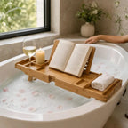 Bathtub Caddy Tray | Adjustable Bamboo & Expandable