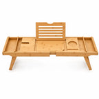 Bathtub Caddy Tray | Adjustable Bamboo & Expandable