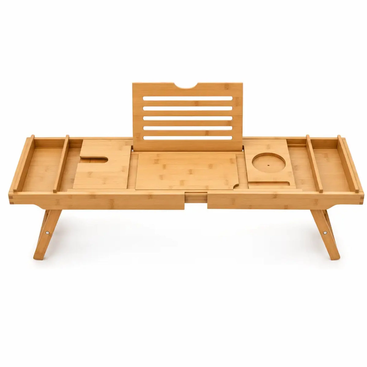 Bathtub Caddy Tray | Adjustable Bamboo & Expandable