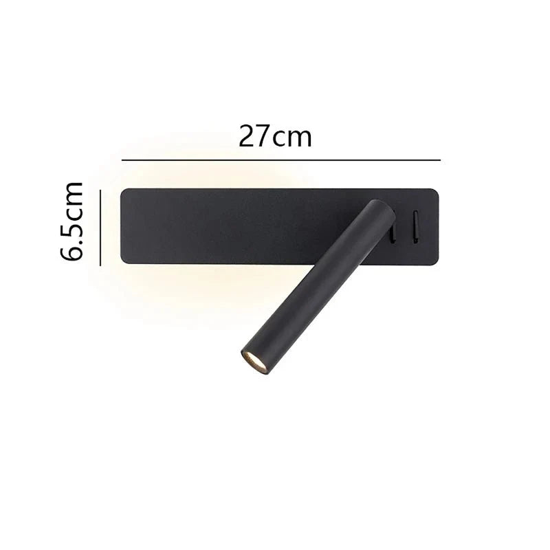Bedside Wall Lamp | Rotating Head & Warm & Cool LED