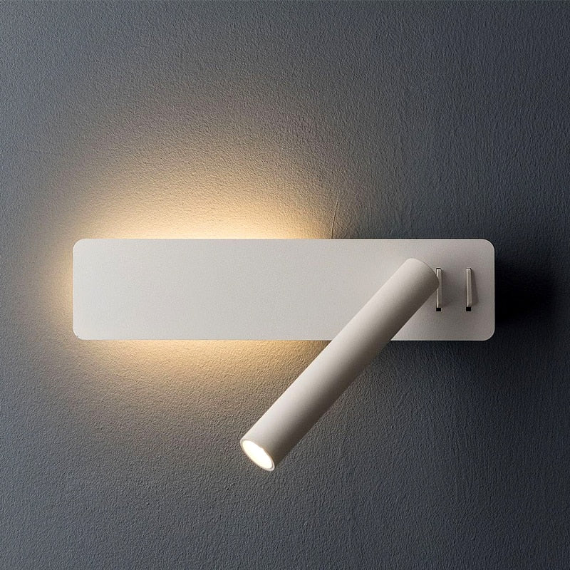 Bedside Wall Lamp | Rotating Head & Warm & Cool LED