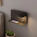 Bedside Wall Light | Integrated Shelf & USB Charging