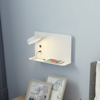Bedside Wall Light | Integrated Shelf & USB Charging