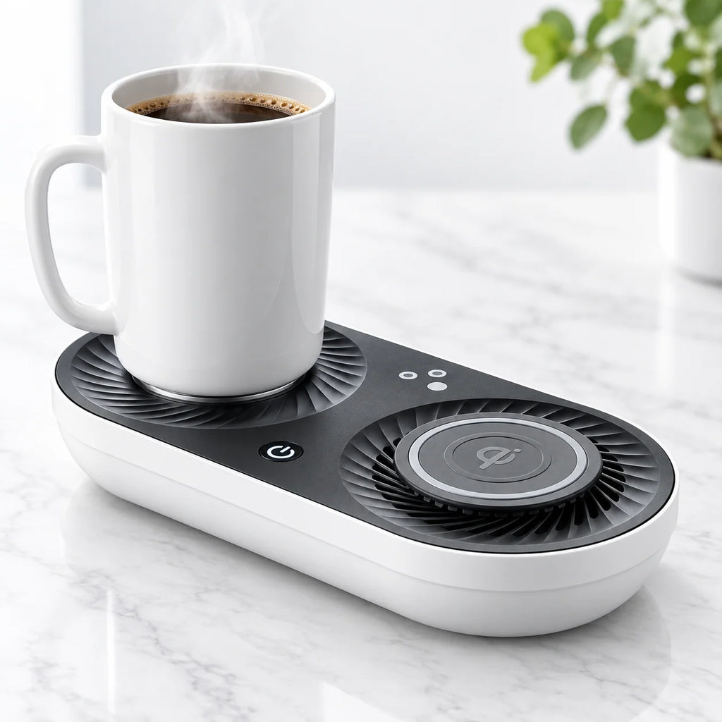Beverage Warmer & Cooler | Wireless Charging | Includes 12 Oz Mug