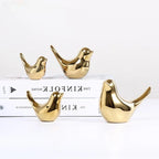 Bird Figurine | White Porcelain Decorative Accent