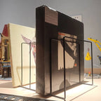 Book & Record Stand | Triangular Wrought Iron