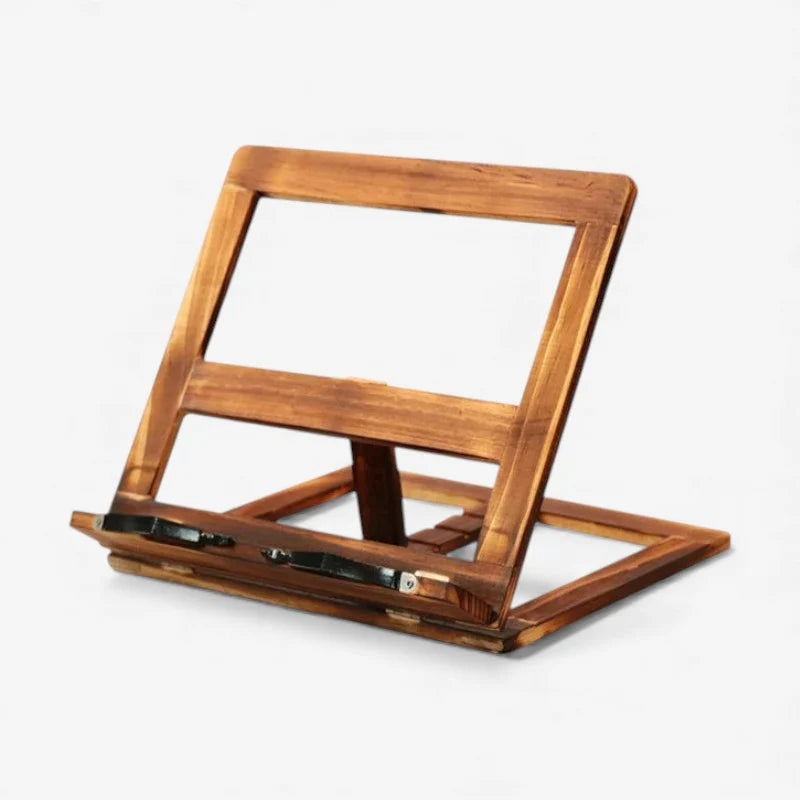 Book Stand | Adjustable Reading Angle & Portable Wood Design