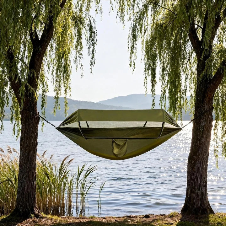 Camping Hammock | Mosquito Net & Sun Canopy | 260 x 140 cm