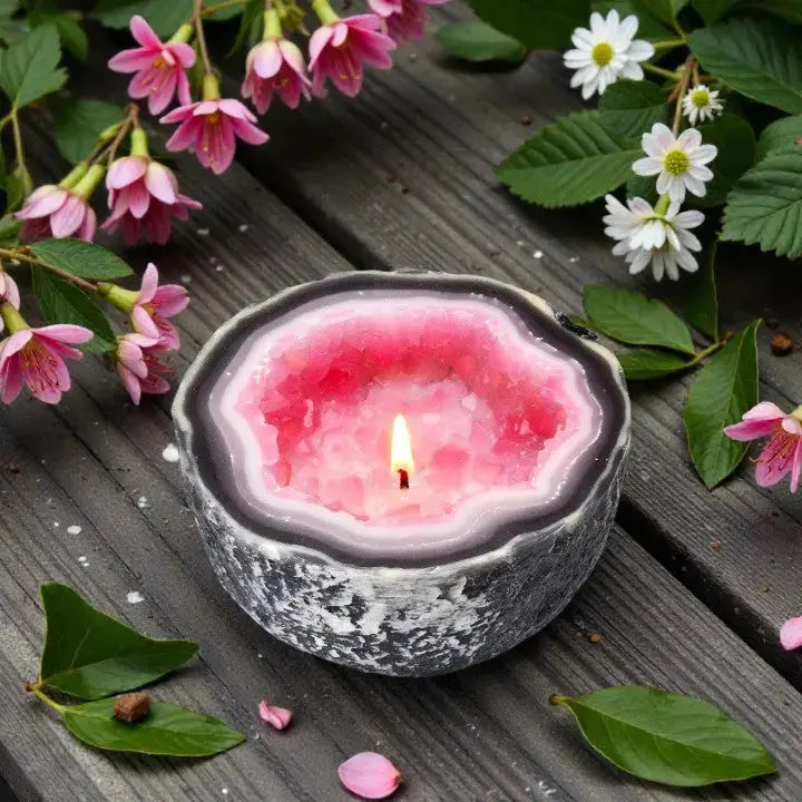 Candle | Geode Design & Natural Wax