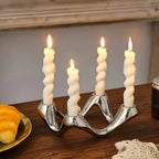 Candle Holder | Premium Ceramic Ripple Design