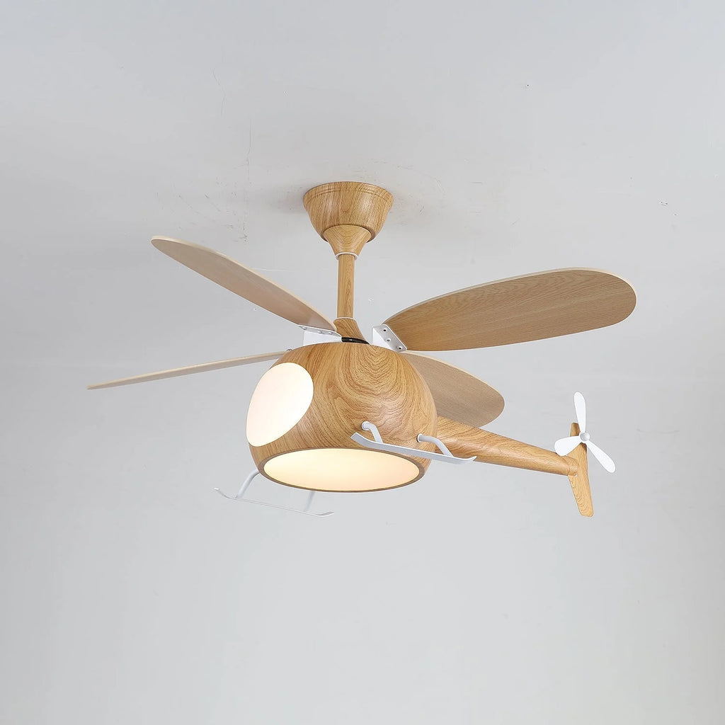 Ceiling Fan With Light | Integrated LED & Remote | Walnut Finish