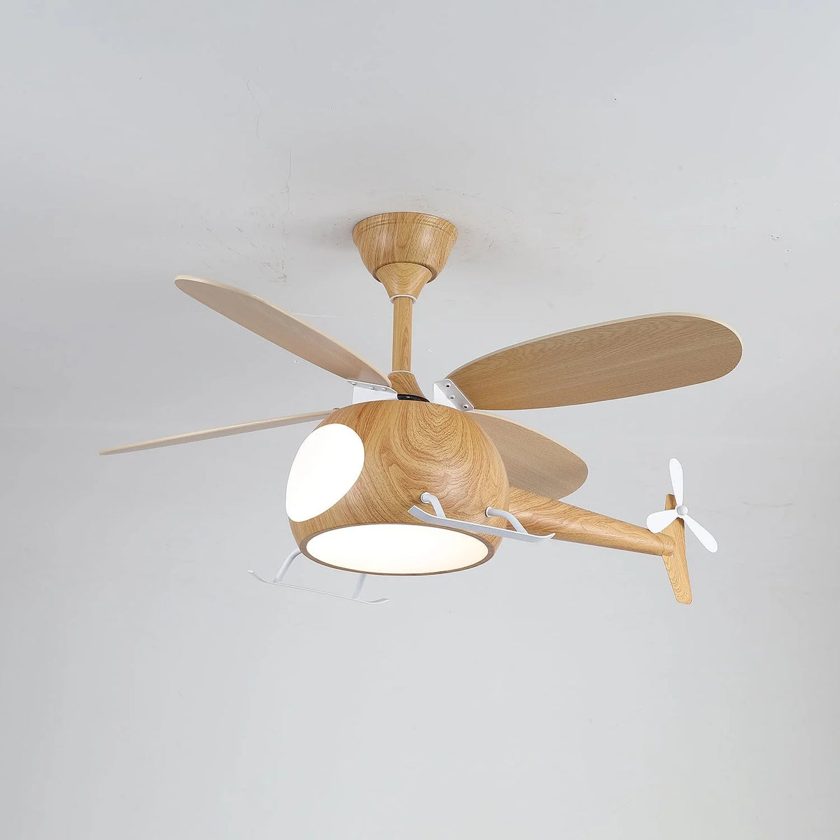 Ceiling Fan With Light | Integrated LED & Remote | Walnut Finish