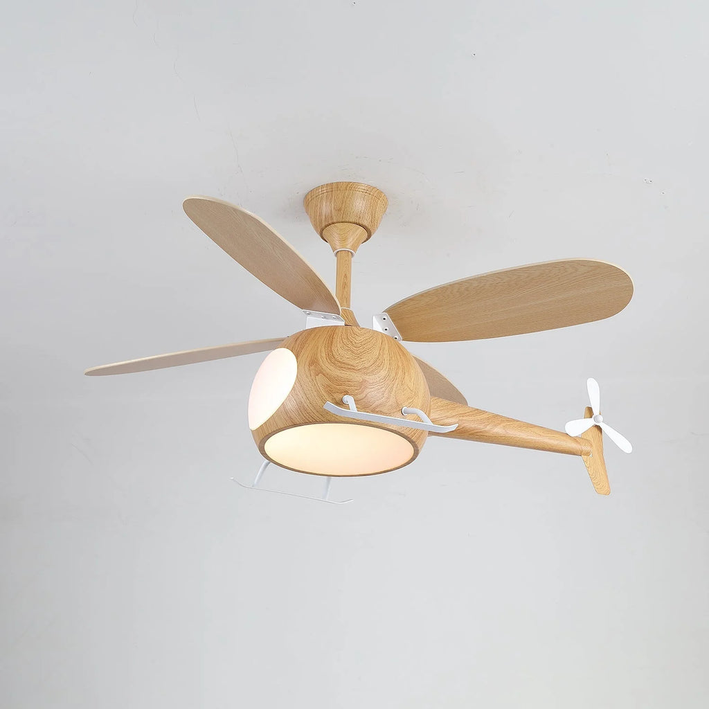 Ceiling Fan With Light | Integrated LED & Remote | Walnut Finish