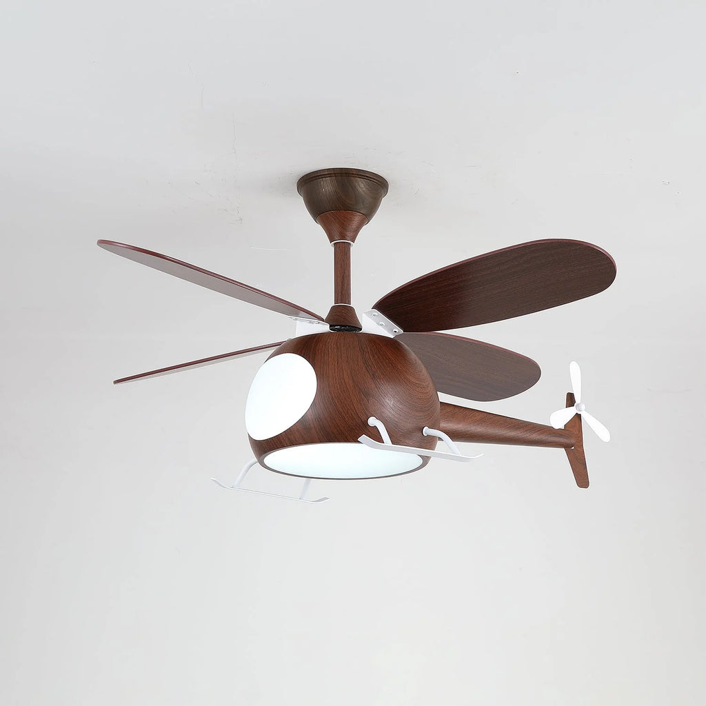 Ceiling Fan With Light | Integrated LED & Remote | Walnut Finish