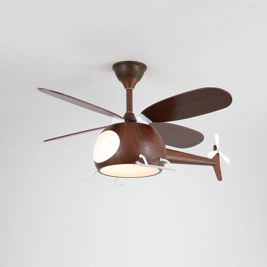 Ceiling Fan With Light | Integrated LED & Remote | Walnut Finish