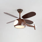 Ceiling Fan With Light | Integrated LED & Remote | Walnut Finish
